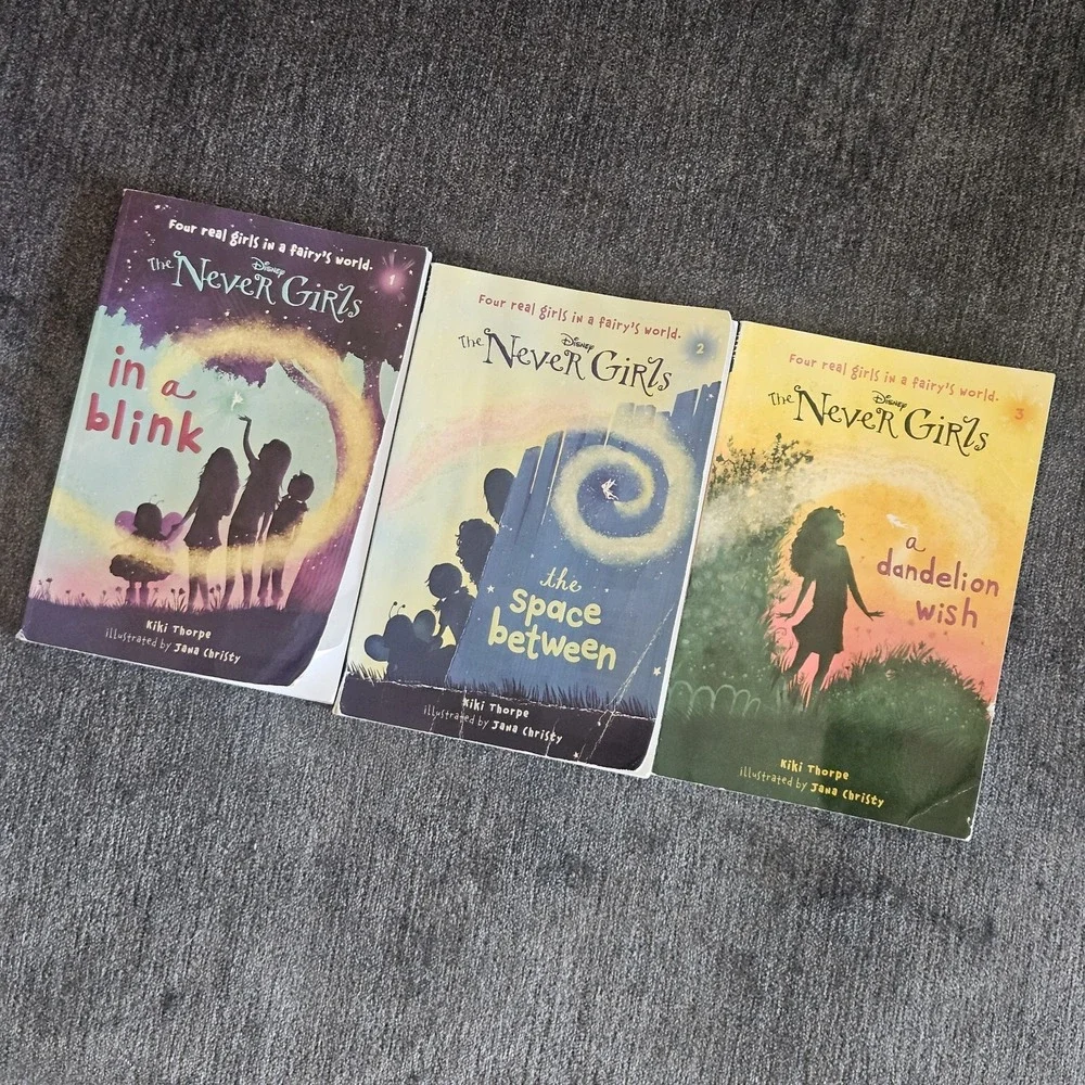 Lot Of 3 Disney The‎ Never Girls Books Kiki Thorpe Paperback 1, 2, And 3